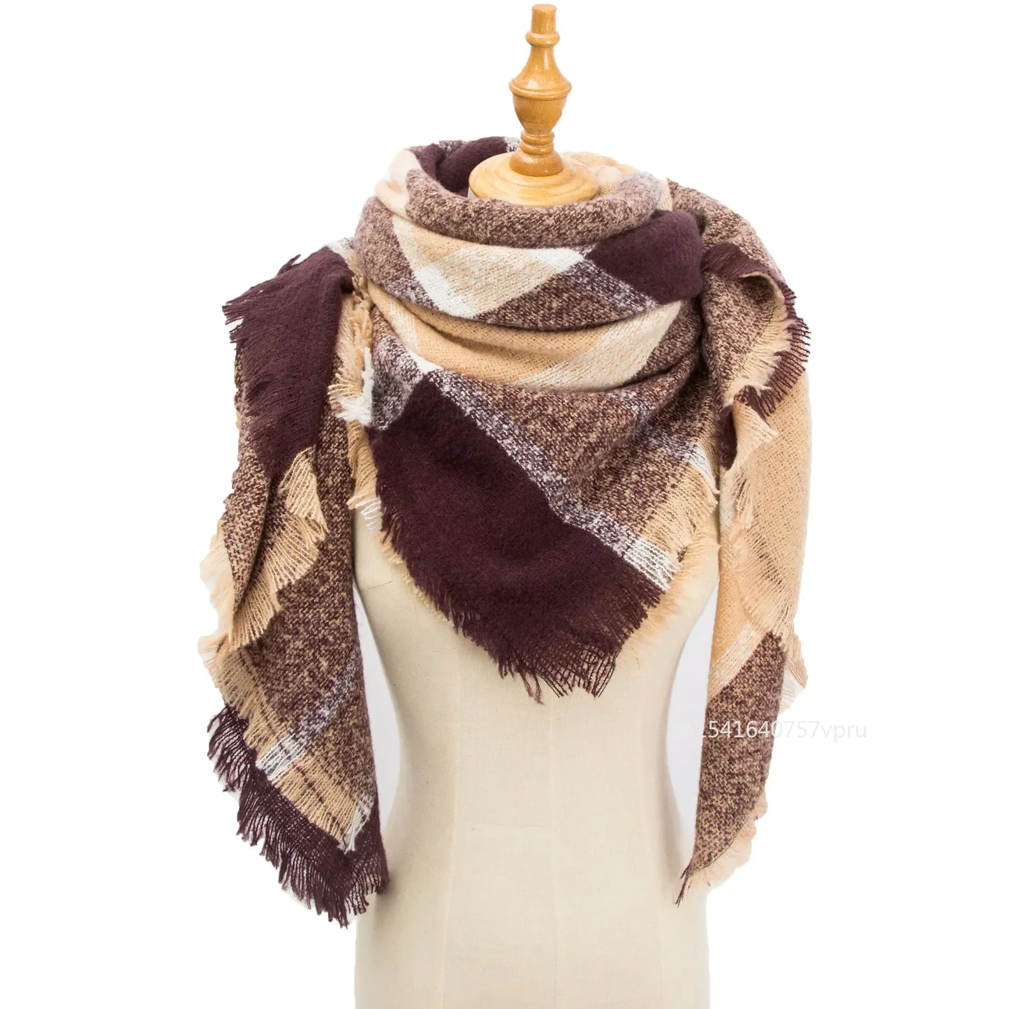Newest Designer Scarf women luxury Plaid Scarves Shawls Brand Knitted Cashmere Bufandas Invierno Mujer Fashion Bandana Wrap