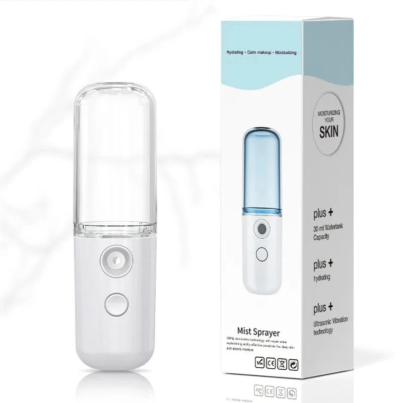 50ML Enlarged Water Tank Mini Humidifier Portable Cool Mist Maker Facial Steamer Nano Facial Sprayer For Face Care