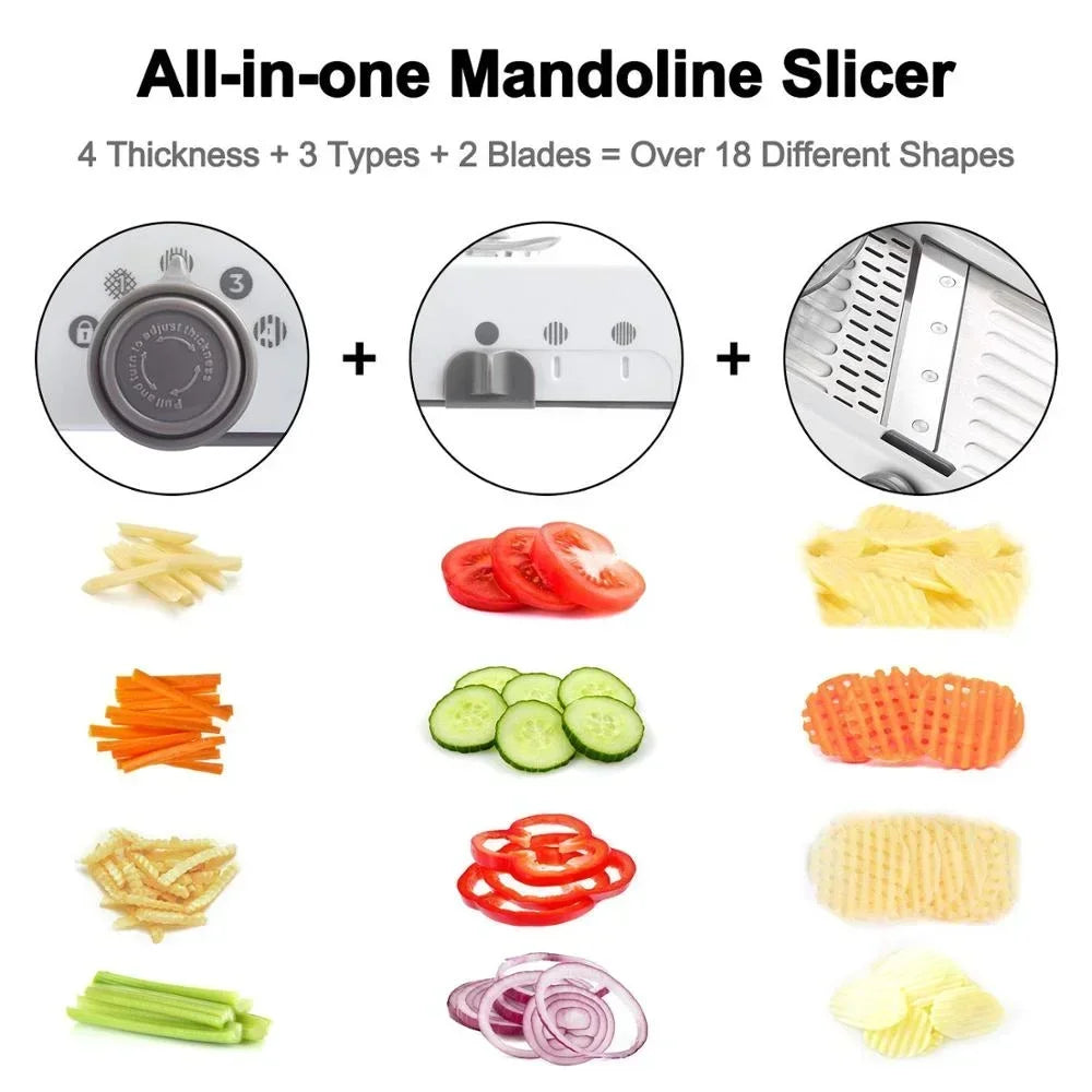 Professional Mandoline Vegetable Slicer 304 Stainless Steel Vegetable Cutter Onion Potato Cabbage Shredder Kitchen Accessories