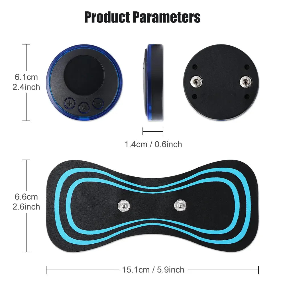LCD Display EMS Neck Stretcher Electric Massager Cervical Vertebra Massage Patch for Muscle Pain Relief and Shoulder Relaxation