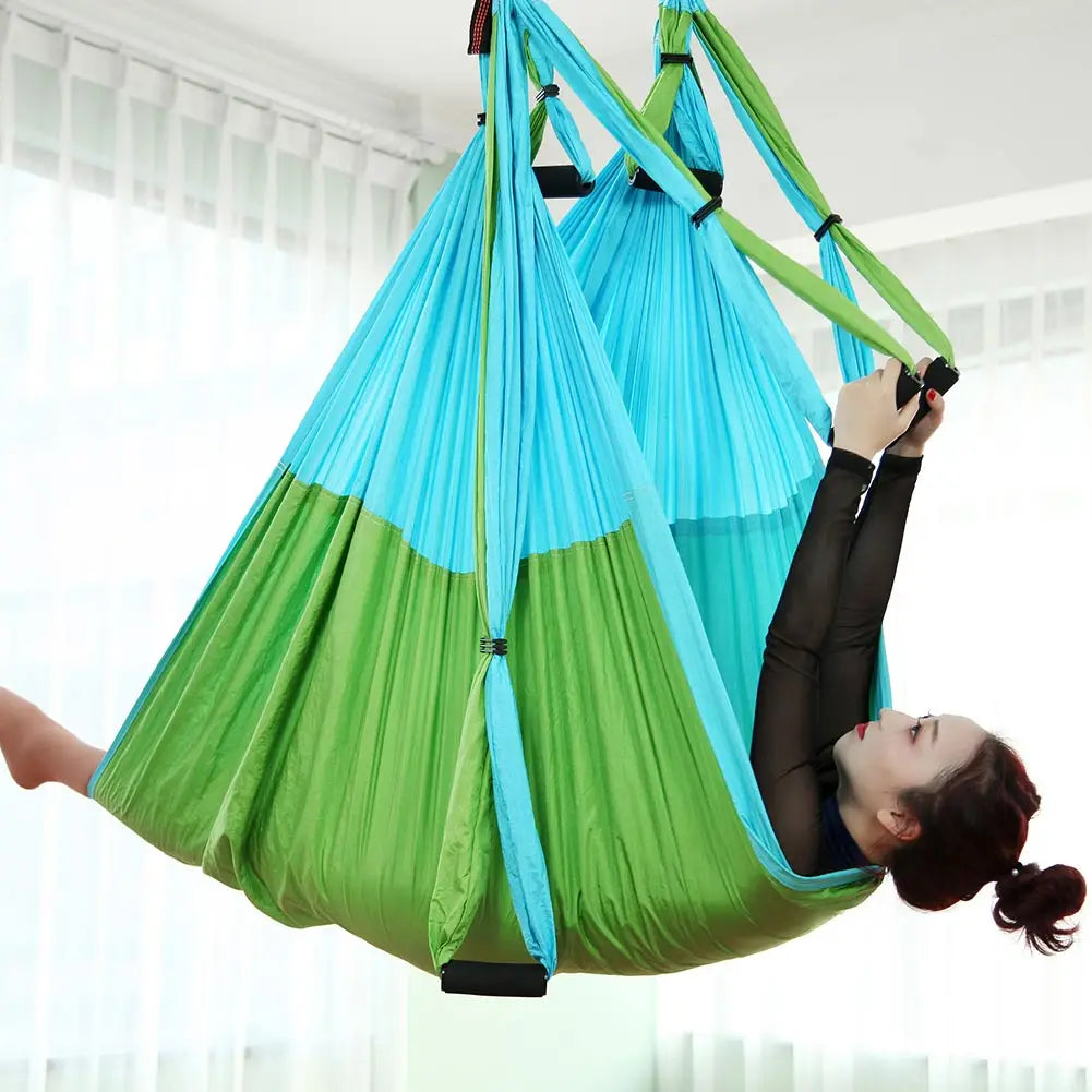 Aerial Yoga Swing Full Set Yoga Hammock Trapeze Extension Antigravity Ceiling Hanging Yoga Sling Inversion Exercises Tool
