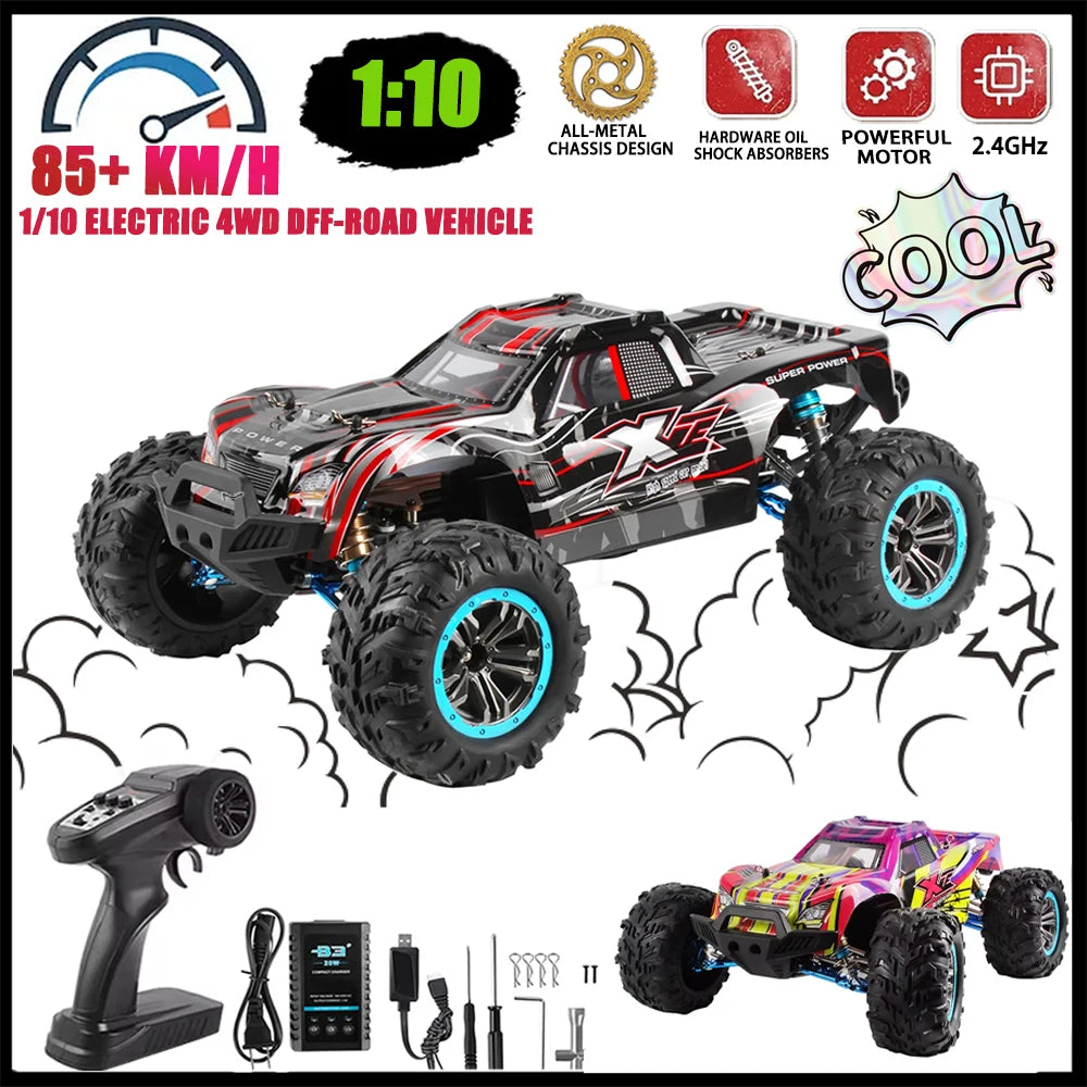 2024 XLF F22A RC 1:10 80KM/H 4WD 2.4G RC Cars Brushless All Metal Undercarriage Car Remote Control High Speed Drift Truck Toys