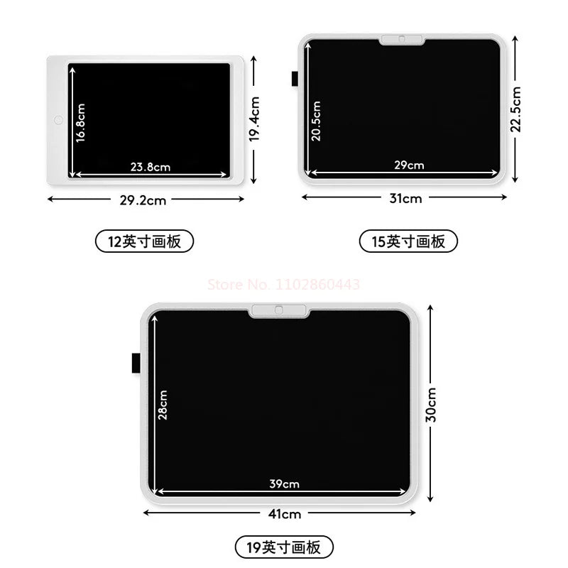 15/19 Inches Children Digital LCD handwriting Board Color/Monochrome Handwriting Drawing Board Electronic Blackboard Student Pad
