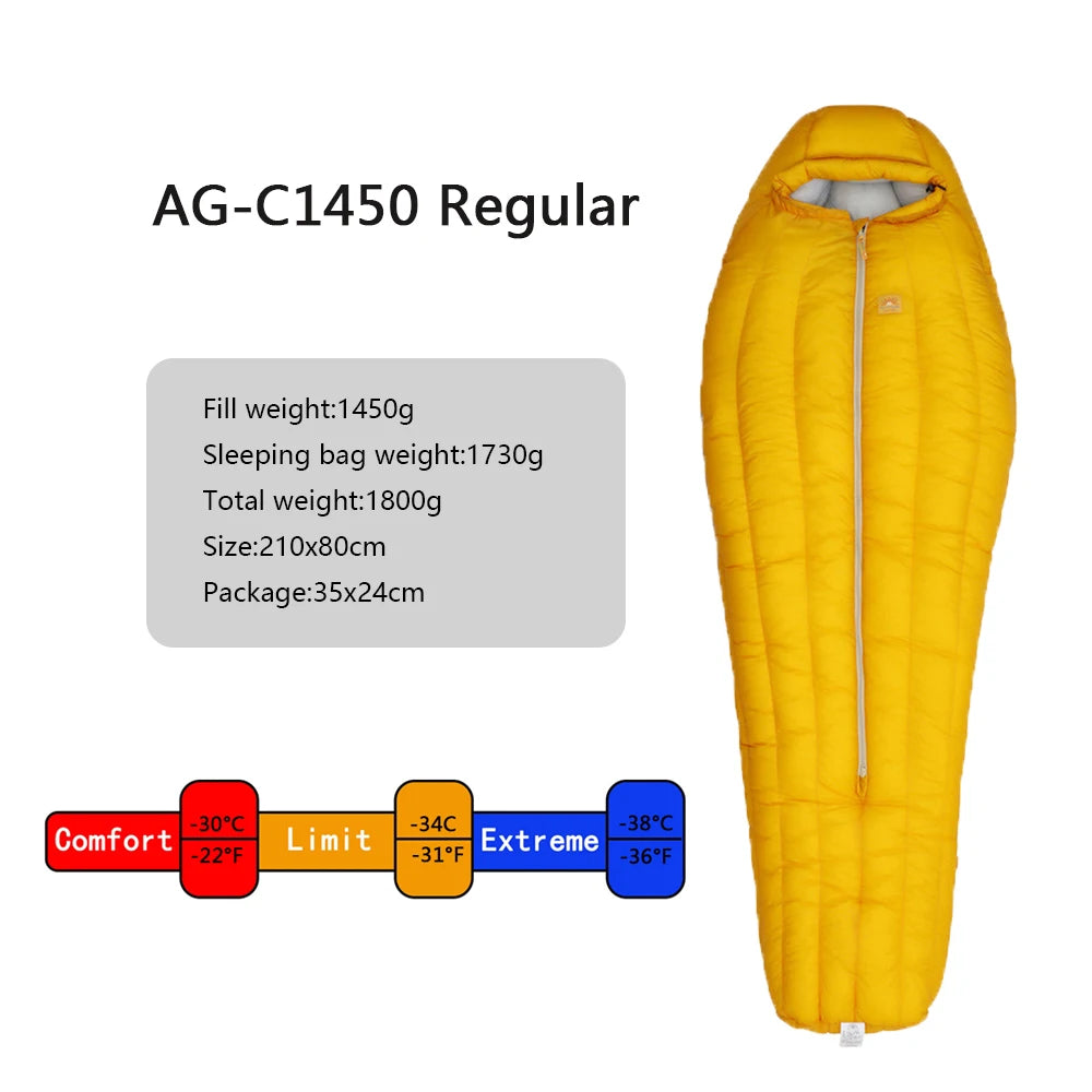 10D/7D Ultralight Down Sleeping Bag 800FP Dwon Outdoor Camping Hiking Sleeping Bags for Backpacking Adult Tourist