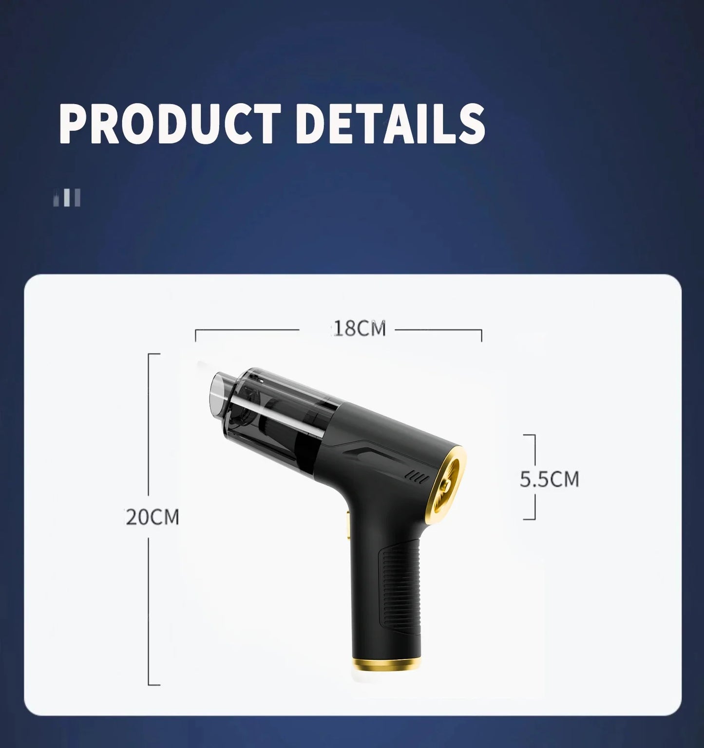 CENRR Mini Car Vacuum Cleaner Cordless Powerful Wireless Car Cleaner HandHeld Portable Vacuum Cleaner for CarCleaning Machine
