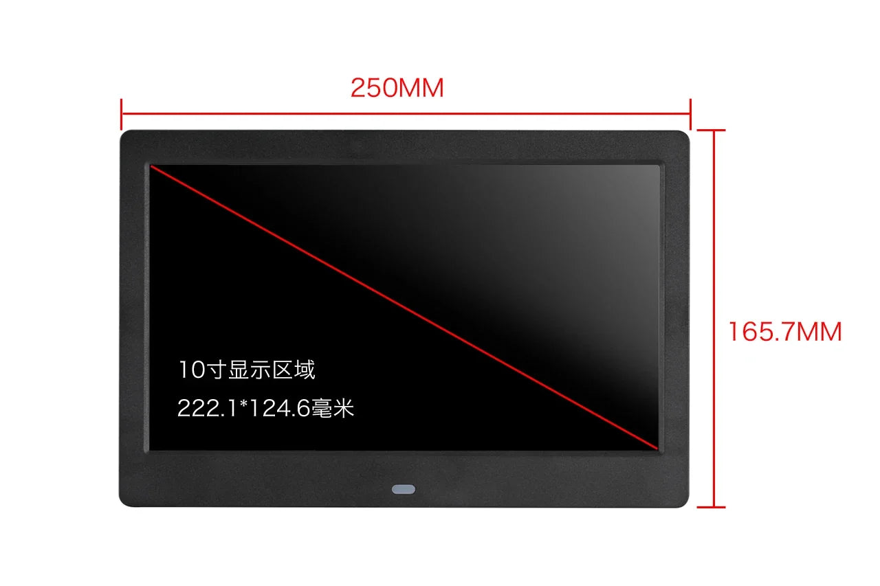 10.1 inch HD Digital Photo Frame MP3 MP4 Movie Player Support USB/MMC/SD/MS Card 1024*600 Alarm Clock with Remote Control Gift