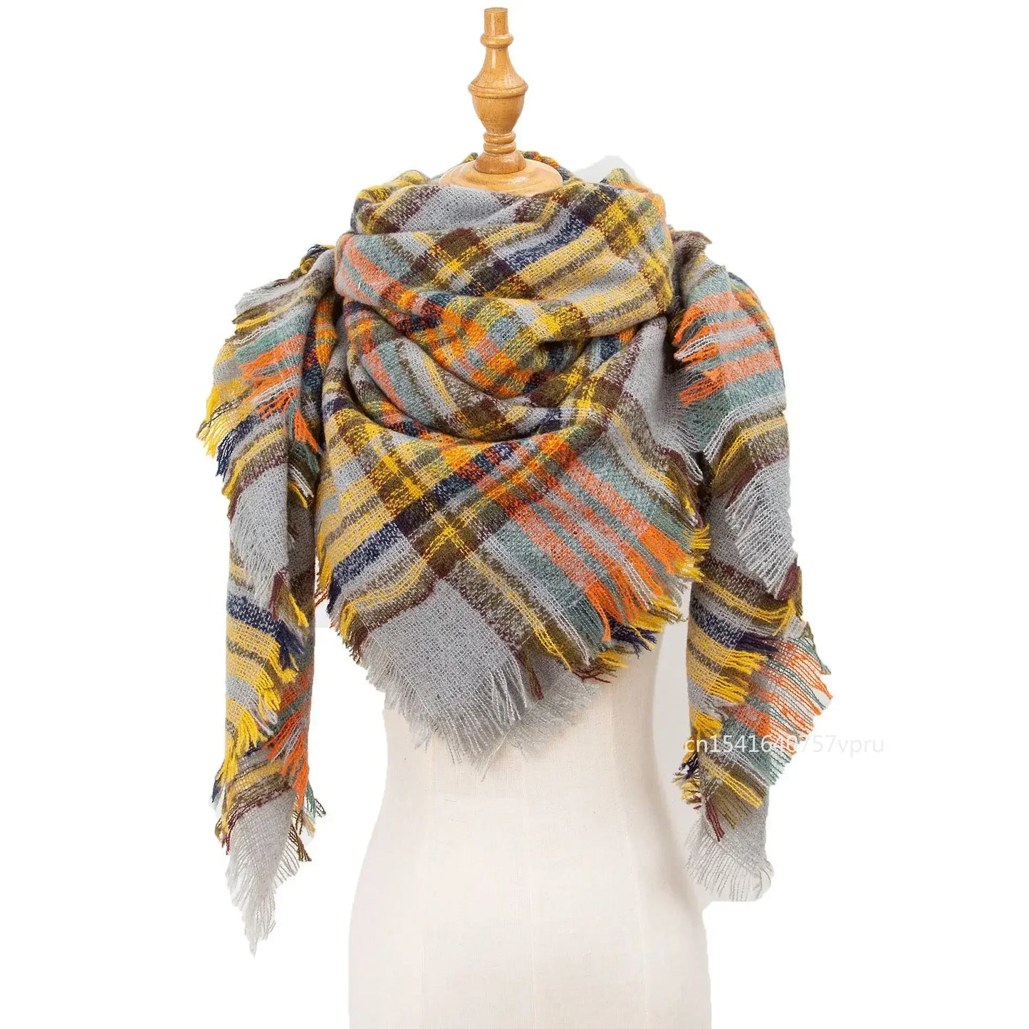 Newest Designer Scarf women luxury Plaid Scarves Shawls Brand Knitted Cashmere Bufandas Invierno Mujer Fashion Bandana Wrap