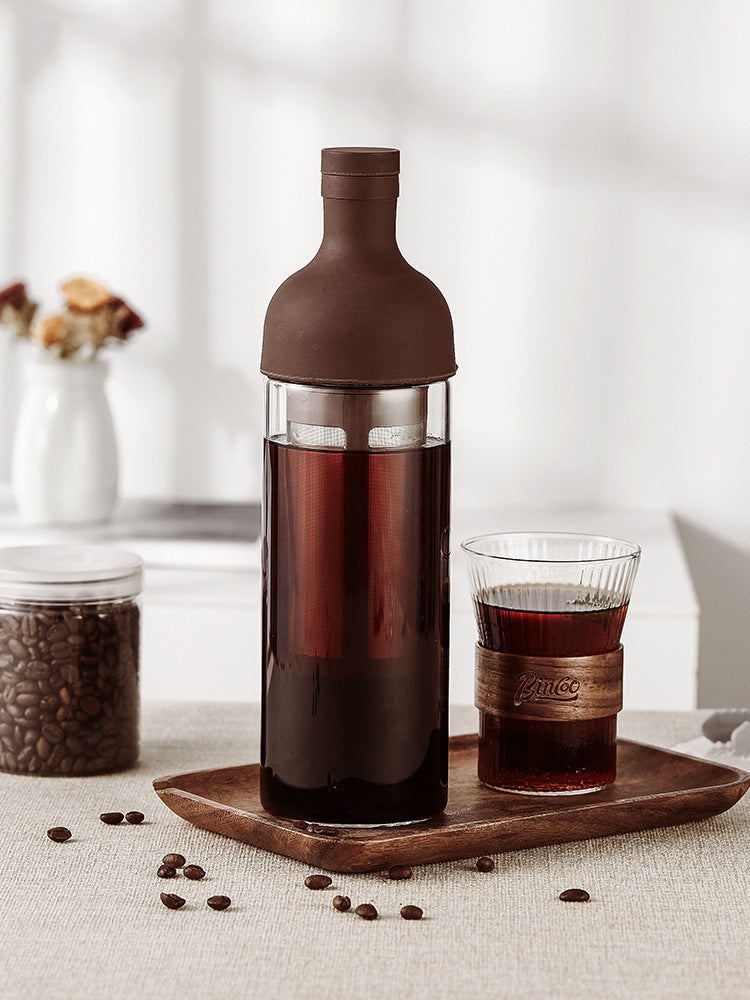 Glass Coffee Pot Mocha Cold Brew Cafetera Filter Coffee Pot Leakproof Thick Glass Tea Infuser Percolator Tool Espresso Maker