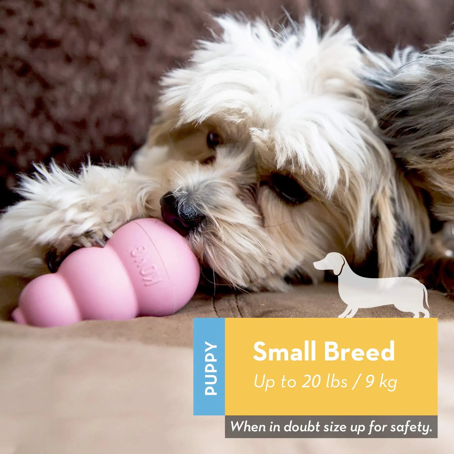 KONG Puppy - Natural Teething Rubber Chew Toy for Dogs - Stuffable Dog Toy for Extended Playtime - Chew & Fetch Toy for Puppies
