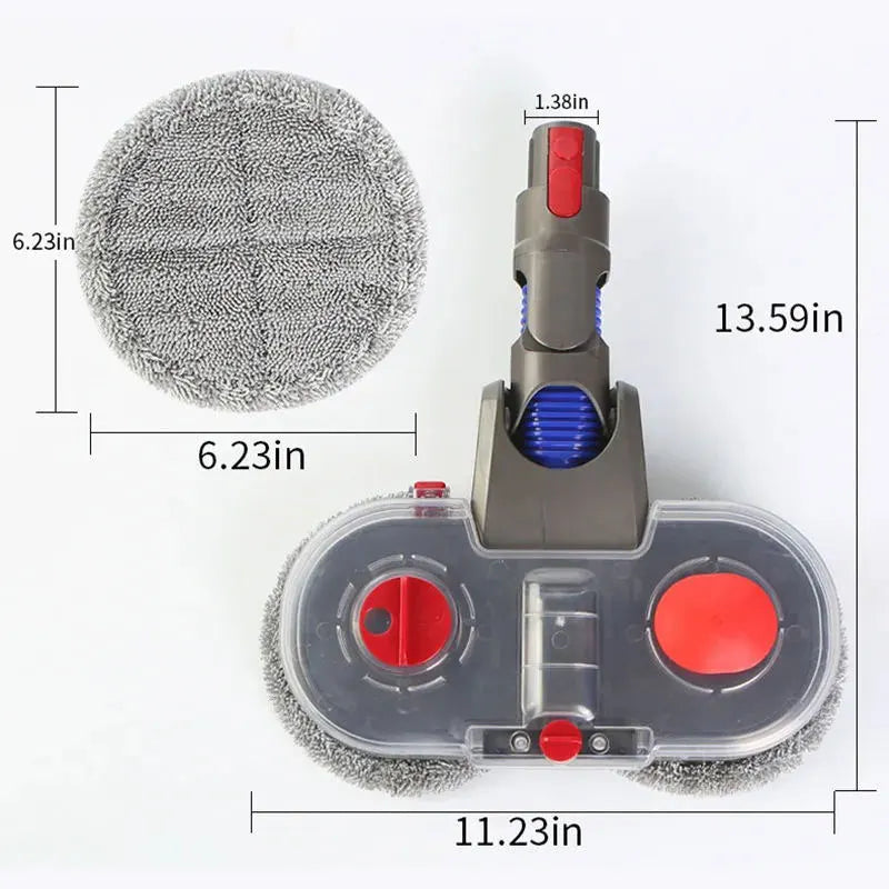 Electric Mop Head Kit For Dyson V7 V8 V10 V11 V15Gen5 Vacuum Cleaner Part Mop Attachment With Water Reservoir Cleaning Rag Cloth