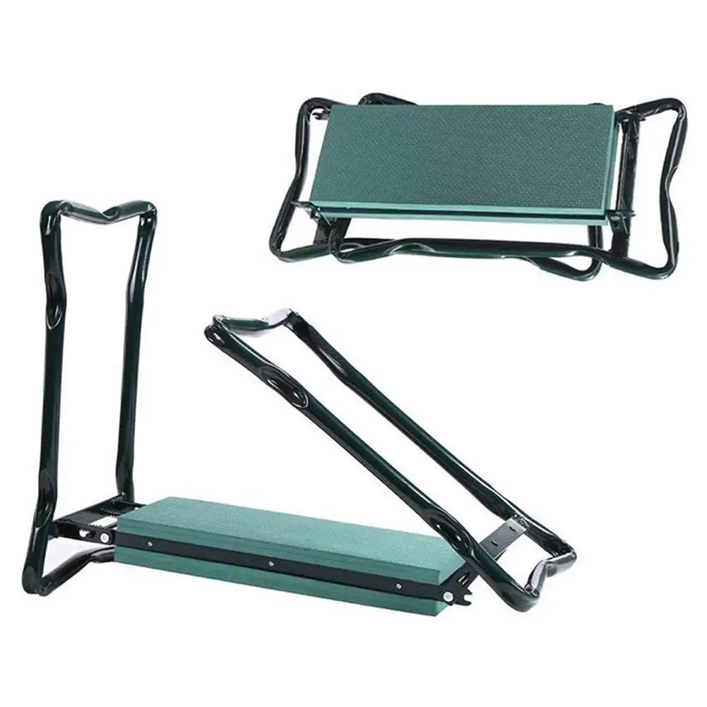 New Portable Garden Kneeler With Handles Folding Stainless Steel Garden Stool Chair With EVA Kneeling Pad Gardening Tool Supply#
