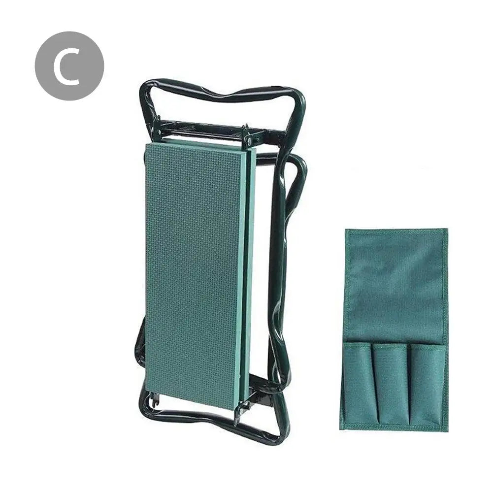 New Portable Garden Kneeler With Handles Folding Stainless Steel Garden Stool Chair With EVA Kneeling Pad Gardening Tool Supply#