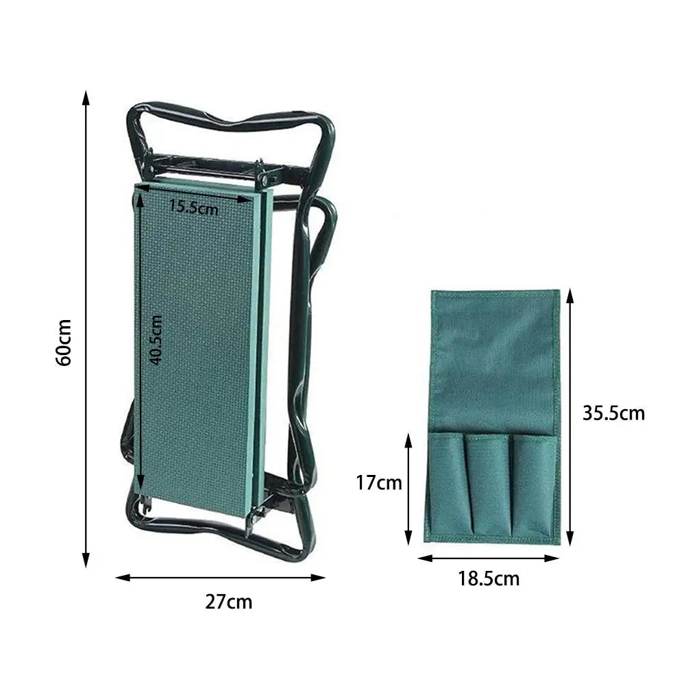New Portable Garden Kneeler With Handles Folding Stainless Steel Garden Stool Chair With EVA Kneeling Pad Gardening Tool Supply#