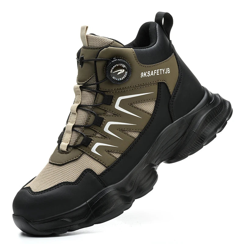 Steel Toe Hiking Work Boots Safety Shoes Non Slip Work Shoes Indestructible Men Puncture-Proof Sneakers Male Footwear Shoes