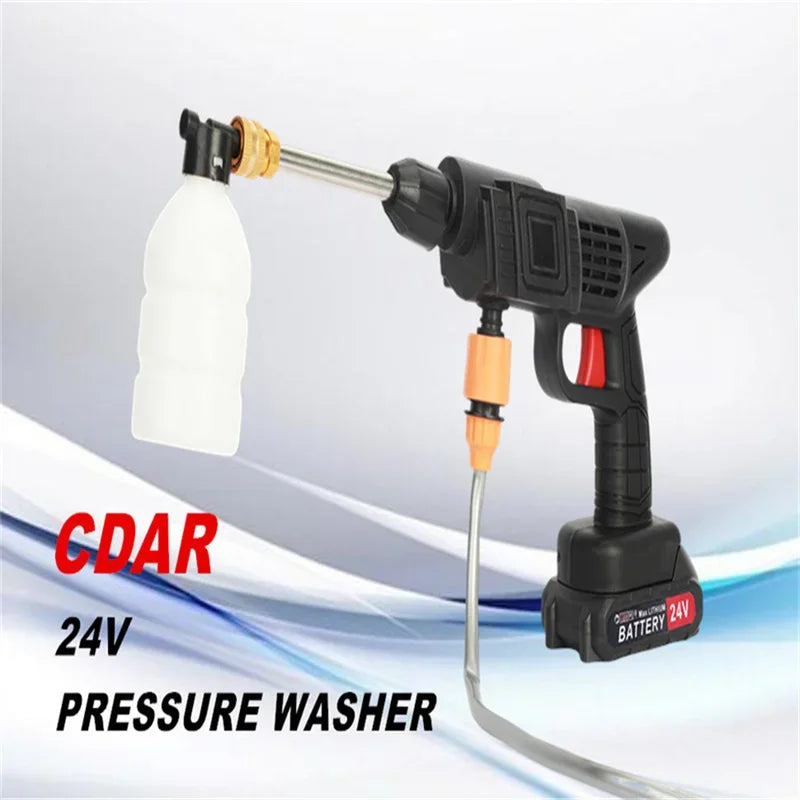 Cordless Car Washing Machine High-pressure Water Gun Household Commercial Portable Rechargeable Lithium Battery Electric