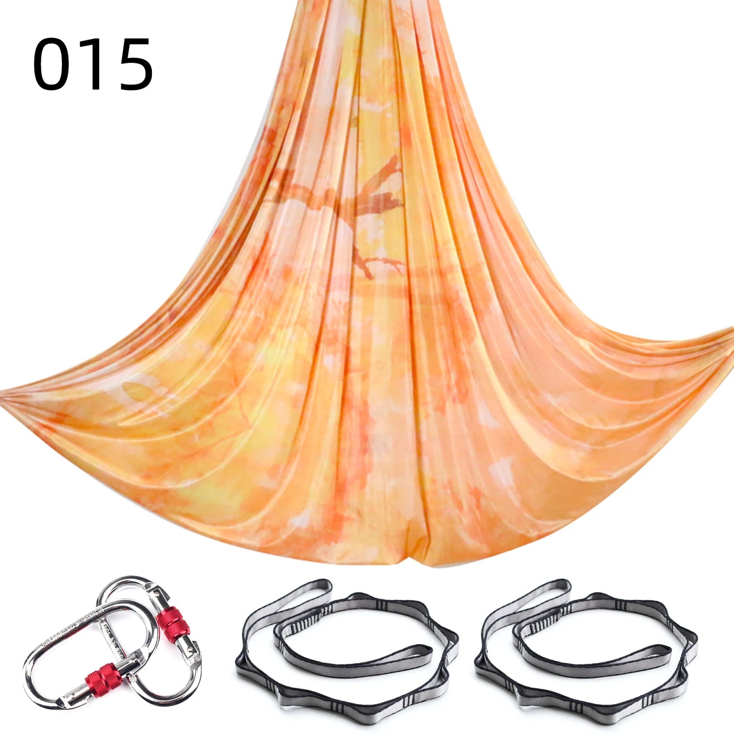 NEW 2024 Color 5m Aerial Yoga Hammock Set Gradient Style-1 Aerial silks Yoga Fitness Stretch Belt For GYM Indoor Yoga Studio
