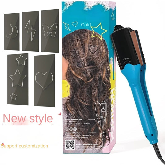 3D Image Modeling Star Hair Straightener Straight Hair Clip Curling Iron Straight Curl Dual-use Hair Curlers