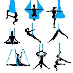 5.5 Yards Aerial Yoga Hammock Fitness Yoga Swing for Antigravity Yoga Inversion Improved Flexibility Core Strength