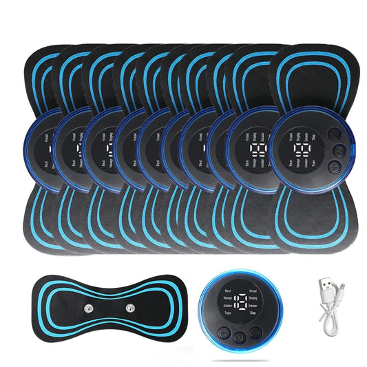 LCD Display EMS Neck Stretcher Electric Massager Cervical Vertebra Massage Patch for Muscle Pain Relief and Shoulder Relaxation