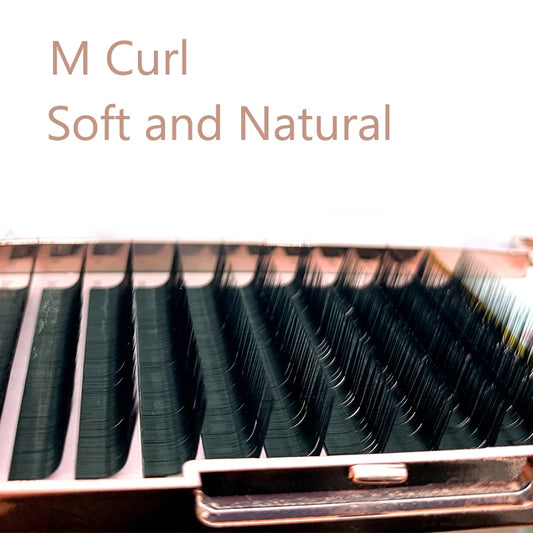 M Curl Lashes 8-16mm Mix Matte Silk Eyelashes Extension Supplies Individual Eyelashes Lash Extension Lashes Wholesale Makeup