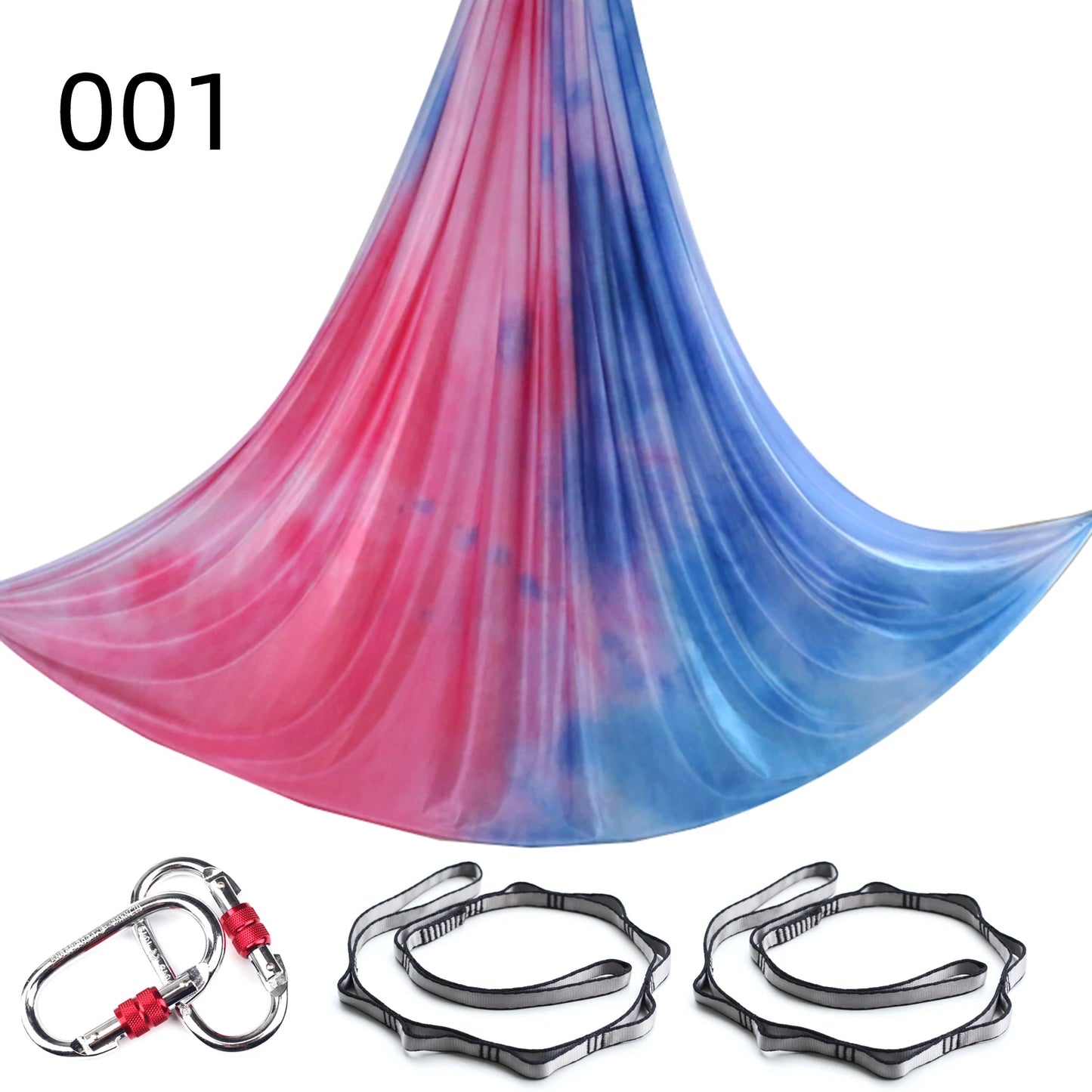 NEW 2024 Color 5m Aerial Yoga Hammock Set Gradient Style-1 Aerial silks Yoga Fitness Stretch Belt For GYM Indoor Yoga Studio