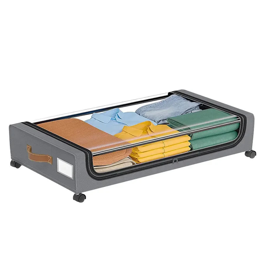 Under Bed Storage with Wheels, Under Bed Storage Containers, Shoe Organizer, 1Pack