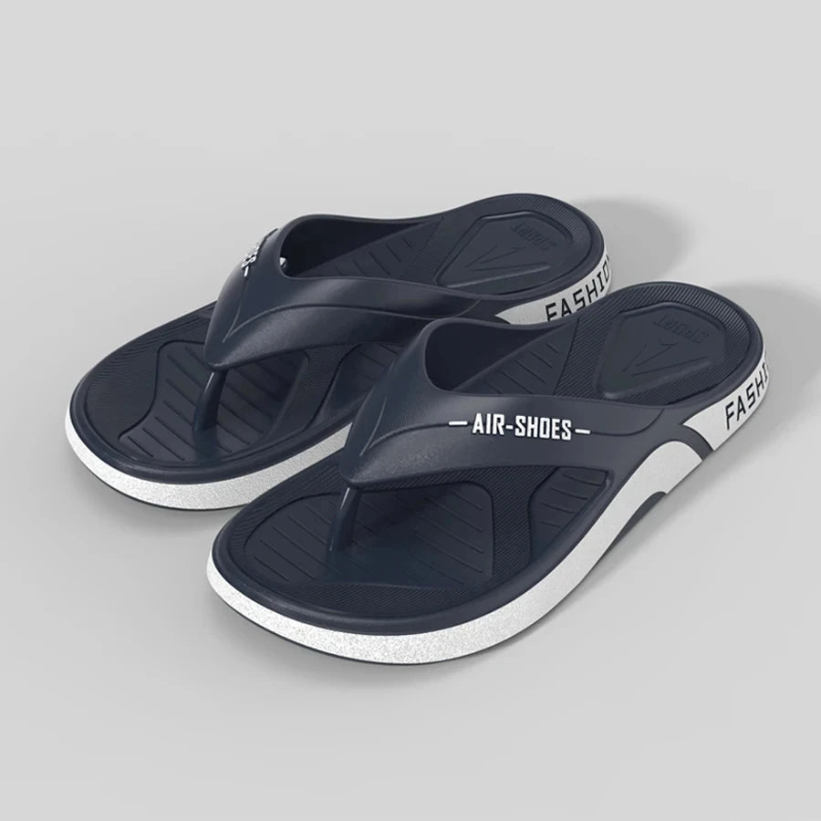 Fashion Men's Flip-flops Shoes Summer Outdoor Casual Beach Slippers PVC Soft-soled Non-slip Flip Fop Couple Home Bathroom sandal