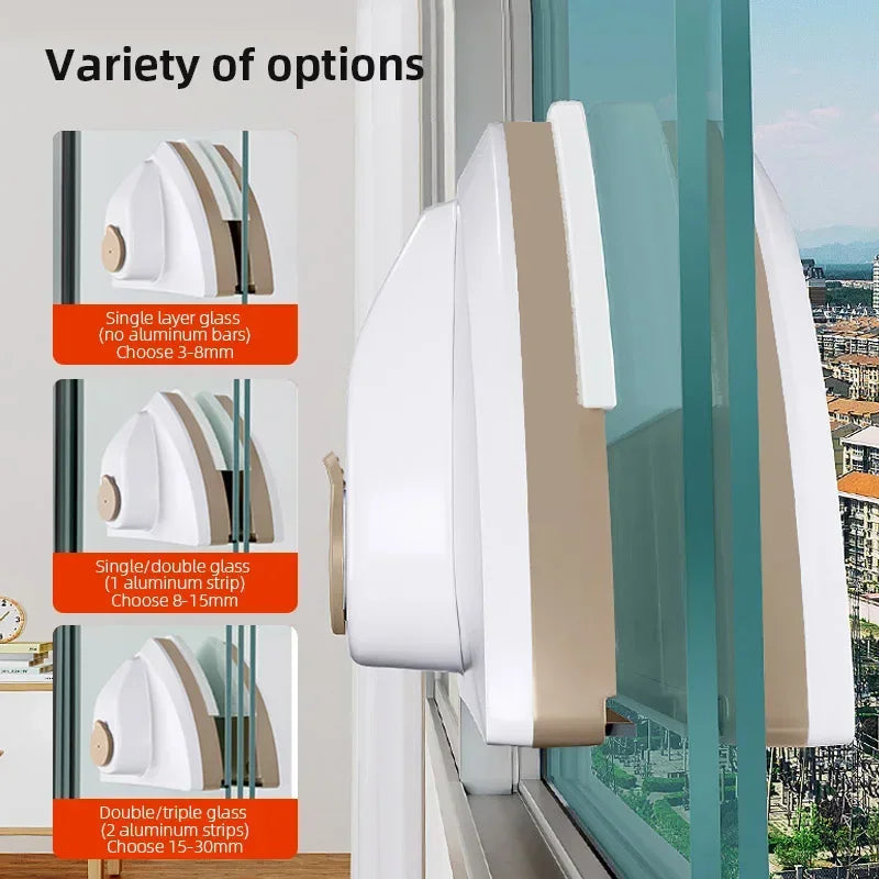 Home Window Cleaner Water Injection Glass Eraser Double Sided Magnetic Window Eraser Double Layer Hollow Glass Cleaning Tool