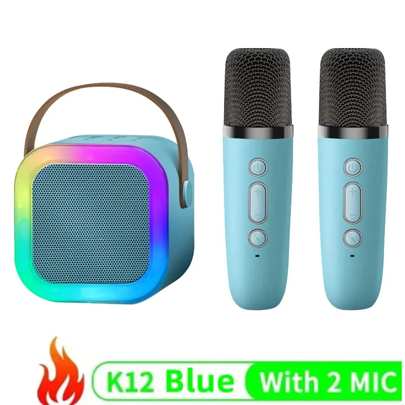 Bluetooth 5.3 Home Karaoke Machine Family Singing Portable Children's Gifts Speaker System with 2 Wireless Microphones