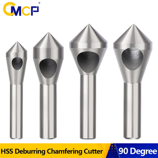 CMCP HSS Deburring Chamfering Cutter Countersink Drill Bits Smooth Hole Metal 90 Degree Round Shank Hole Cutter For Metalworking