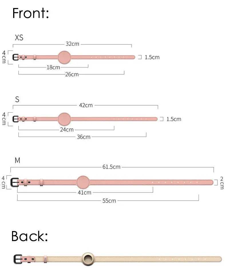 For Apple Airtag Protective Tracker Waterproof Pet Dog Anti-lost Positioning Silicone PU Collar Anti-lost Pet Cat Dog Collar