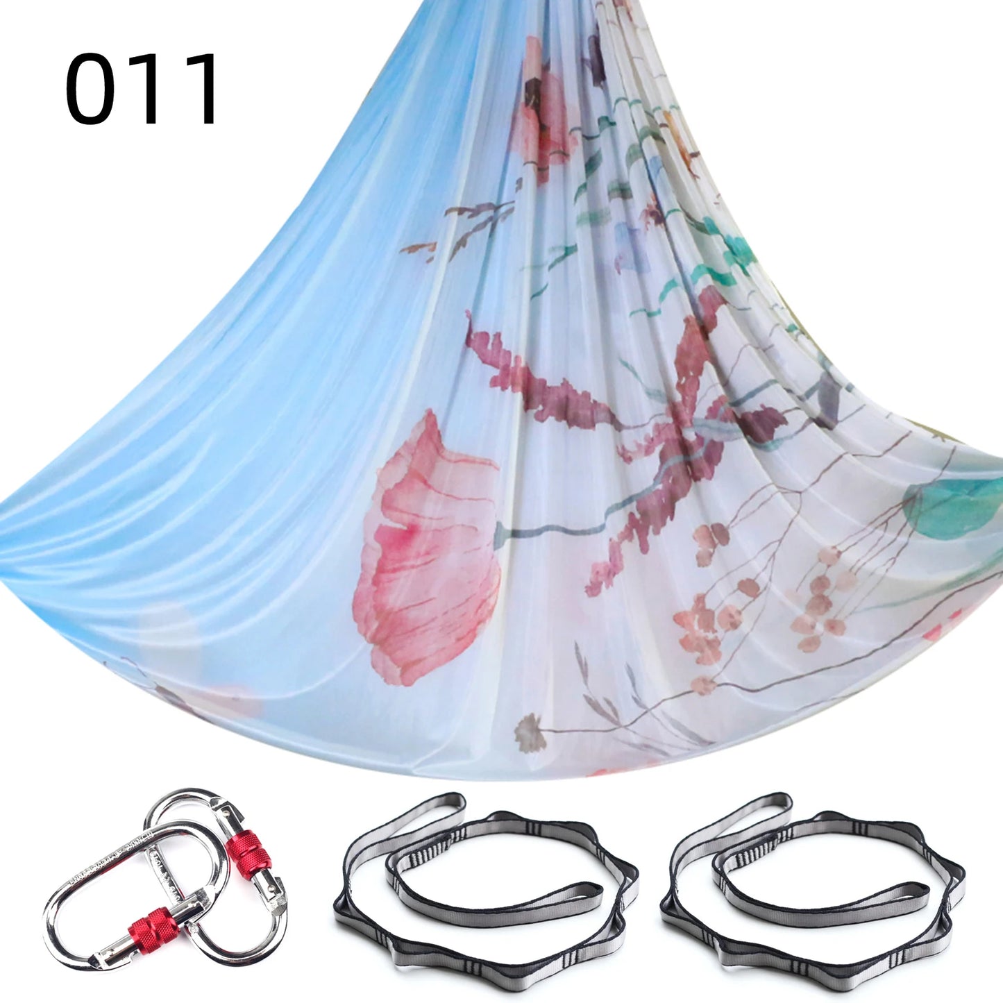 NEW 2024 Color 5m Aerial Yoga Hammock Set Gradient Style-1 Aerial silks Yoga Fitness Stretch Belt For GYM Indoor Yoga Studio