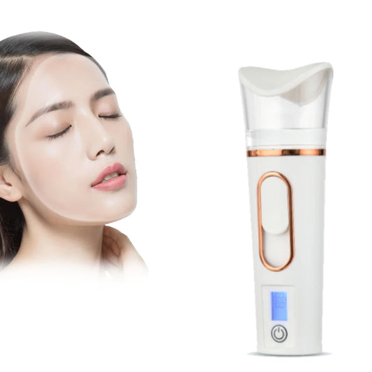 Nano Facial Spray with Skin Test Display, Portable Mini Humidifier Moisturizing Skin Face Steamer Nanomist Hydration Water Spa