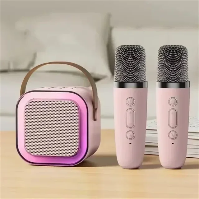 Karaoke machine Portable Bluetooth 5.3PA speaker system 2 unlimited microphones for family singing children Christmas gift HiFi
