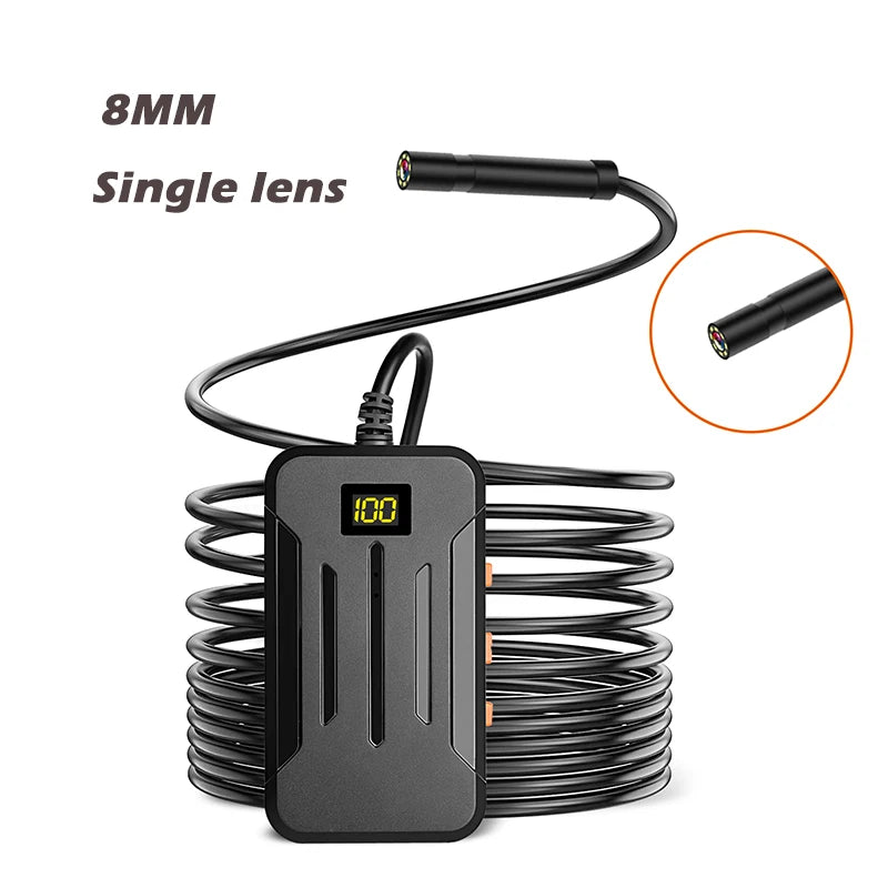Industrial WIFI Endoscope HD1080P Single Dual Lens Camera 8MM/5.5MM/3.9MM Car Inspection Borescope IP68 Waterproof 2600mAh LEDs