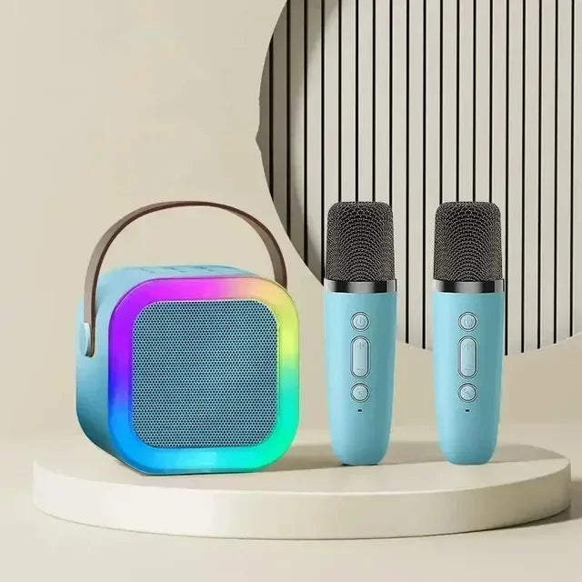 Karaoke machine Portable Bluetooth 5.3PA speaker system 2 unlimited microphones for family singing children Christmas gift HiFi