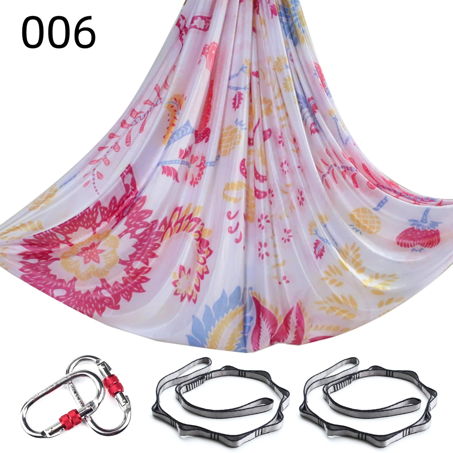 NEW 2024 Color 5m Aerial Yoga Hammock Set Gradient Style-1 Aerial silks Yoga Fitness Stretch Belt For GYM Indoor Yoga Studio