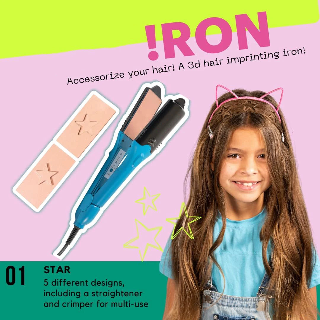 3D Hair Stamper Crimping Iron for Volume Hair Straightener & 3D Image Hair Imprinting Iron Perfect Hot Tool for Art Crimper Iron