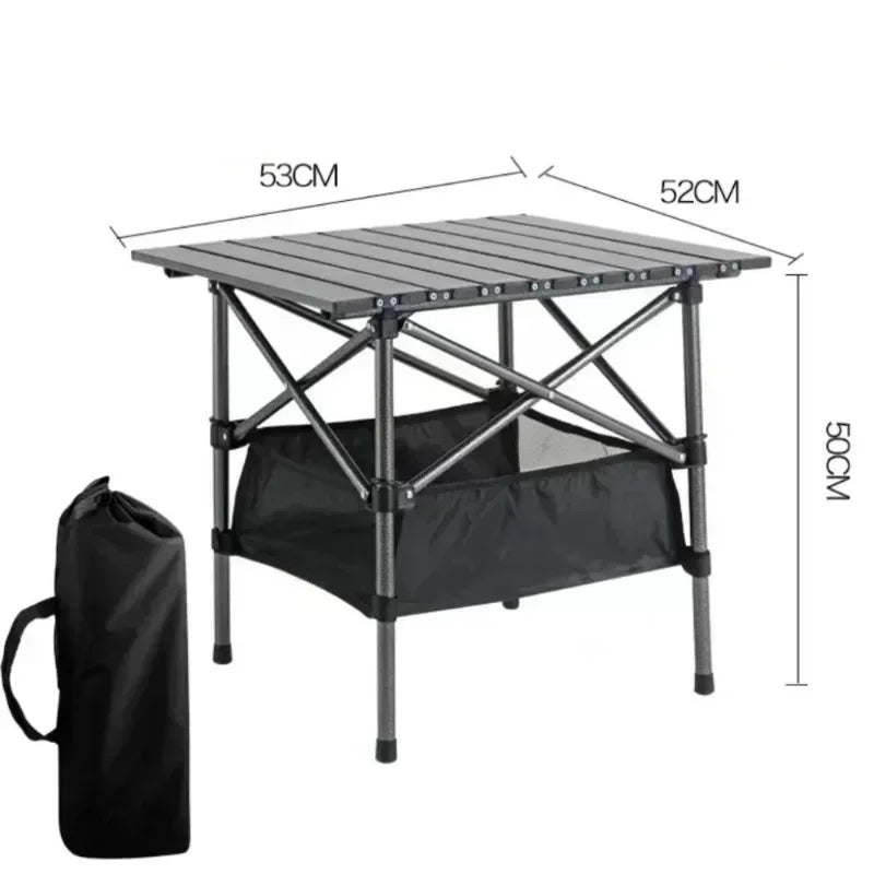 Outdoor Camping Table with Easy Carrying Bag Lightweight for Self-Driving Trips Portable Egg Roll Long Table Picnic Folding Desk