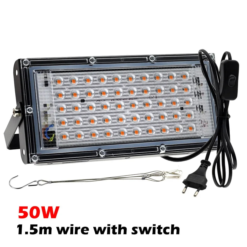 Lamp For Plants Full Spectrum Led Grow Light 220V 50W 100W 200W 300W Phyto Lamp For Greenhouse Hydroponic Plant Growth Lighting