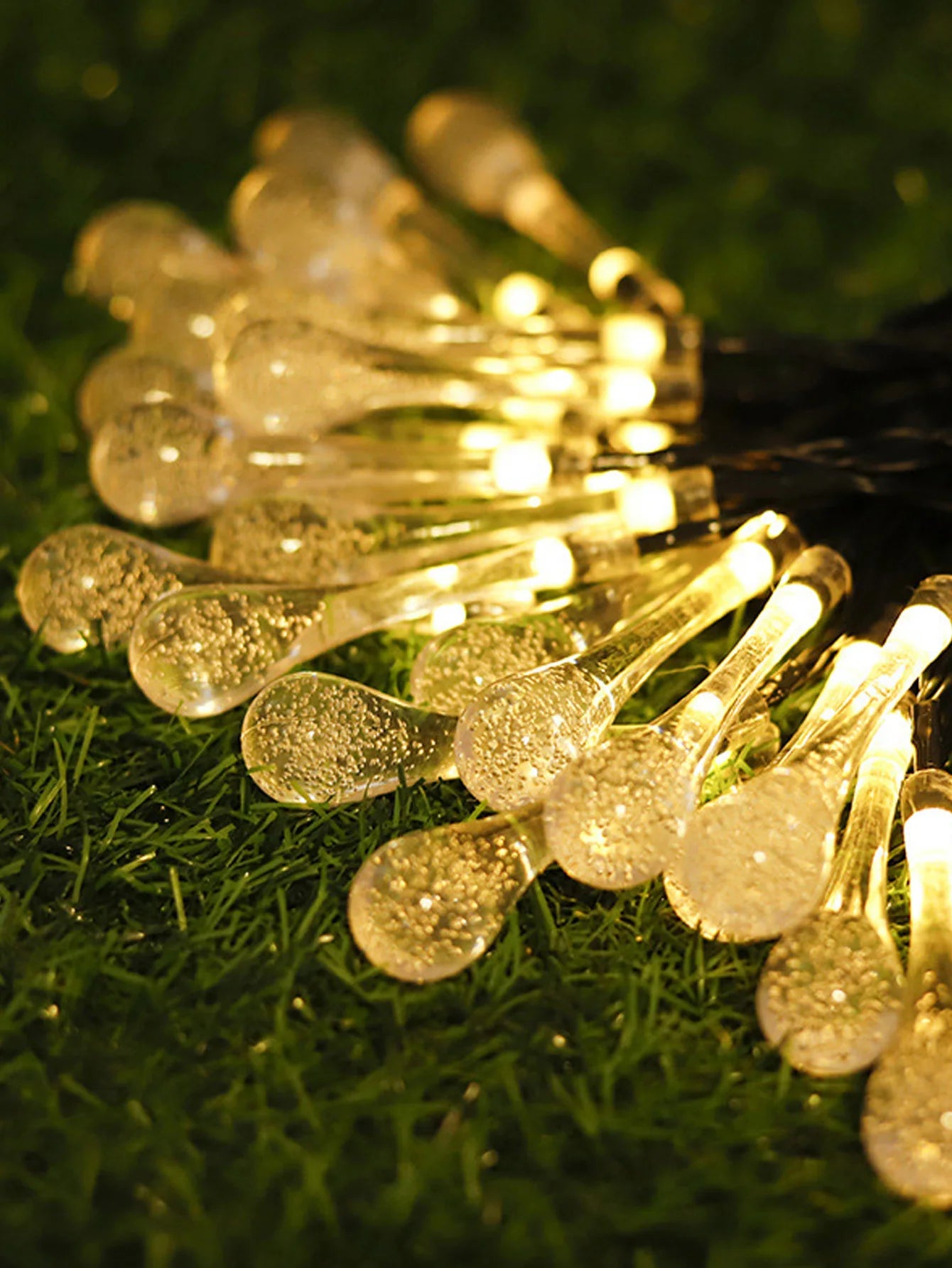 Water droplets Solar String Lights 5/7M  Waterproof Outdoor Decoration garland Fariy Lights Christmas Wedding party Garden