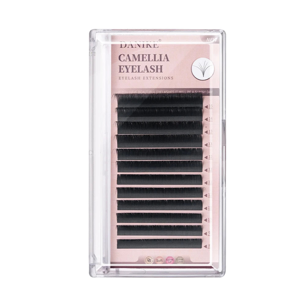1Pcs DANIKE Camellia Blooming Eyelash Extension D Curl 0.05/0.07mm Fluffy Lashes Natural Soft False Lash For Salon Use Supplies