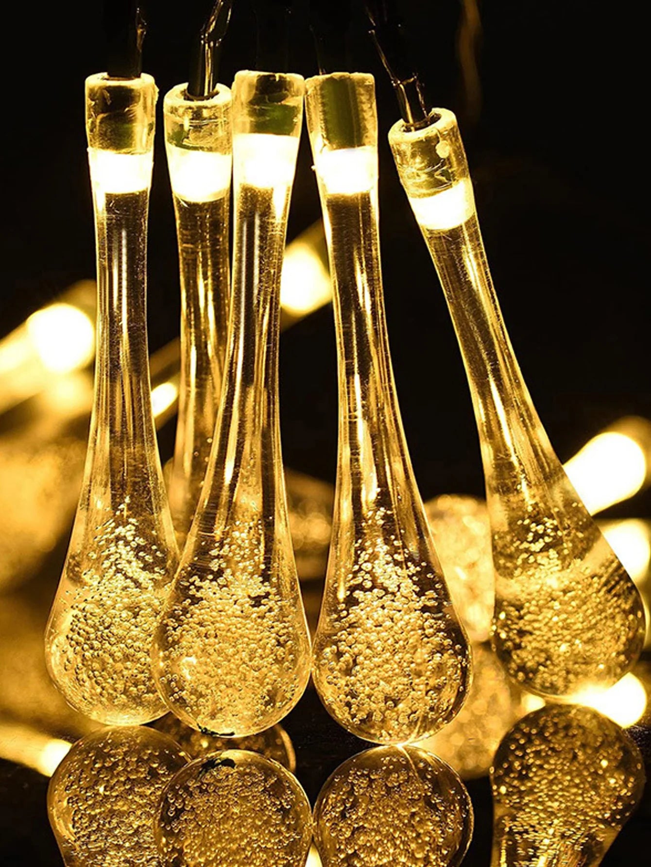 Water droplets Solar String Lights 5/7M  Waterproof Outdoor Decoration garland Fariy Lights Christmas Wedding party Garden