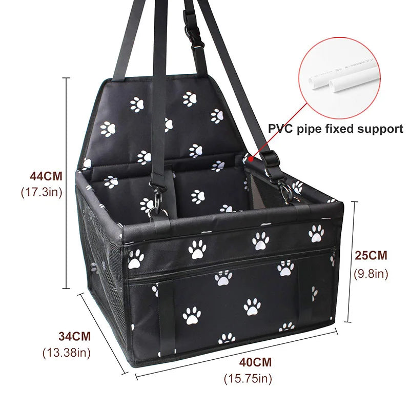 High Quality Pet Dog Car Booster Seat Pet Mesh Puppy Safety Belt Stable Foldable Travel Pet Dog Car Seat Booster Basket