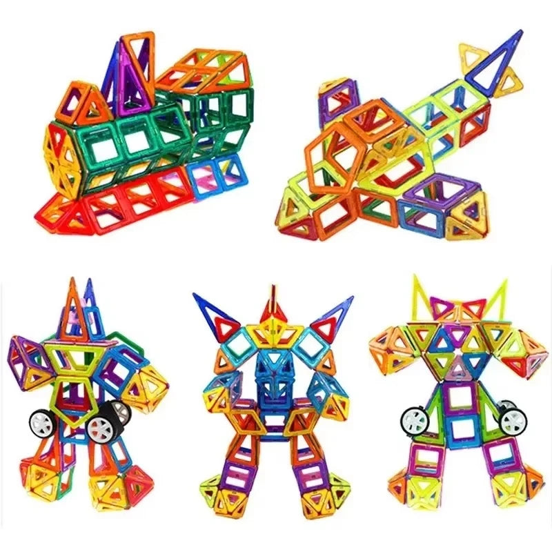 Big Size 148PCS Magnetic Building Blocks STEM Educational Constructor Set Toys for Learning and Birthday Boys Girls Kids Gifts