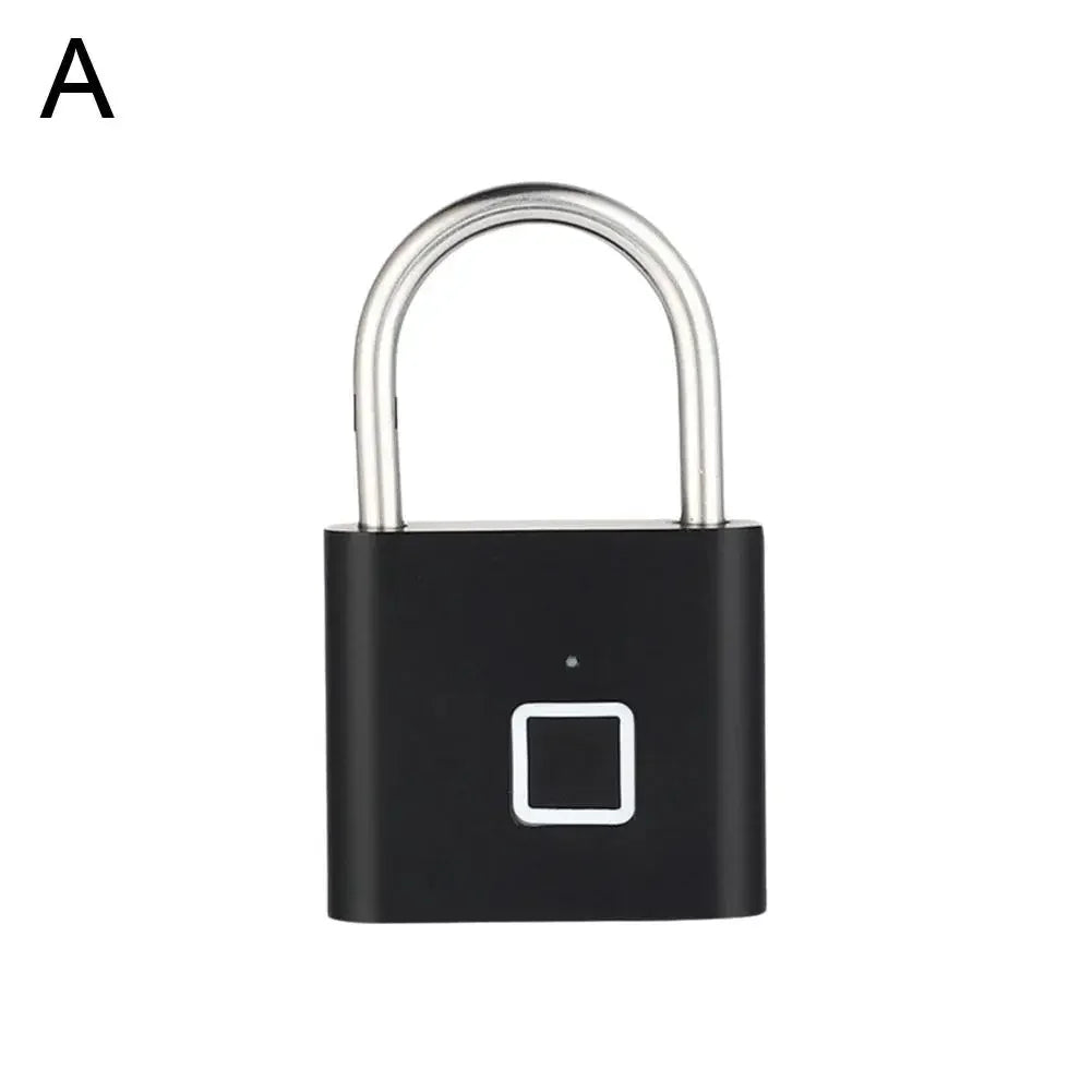 Fingerprint Padlock Anti-theft Waterproof Keyless Security Lock Padlock Portable Box Portable Digital Lock Charging U N7b7