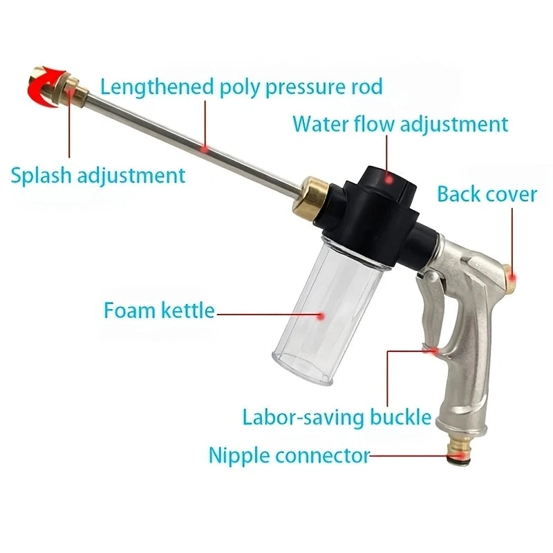 High Pressure Water Gun Garden Hose Sprayer Washing Machine Car Washer Spray Nozzle Foam Sprinkler Garden  Watering Equipment
