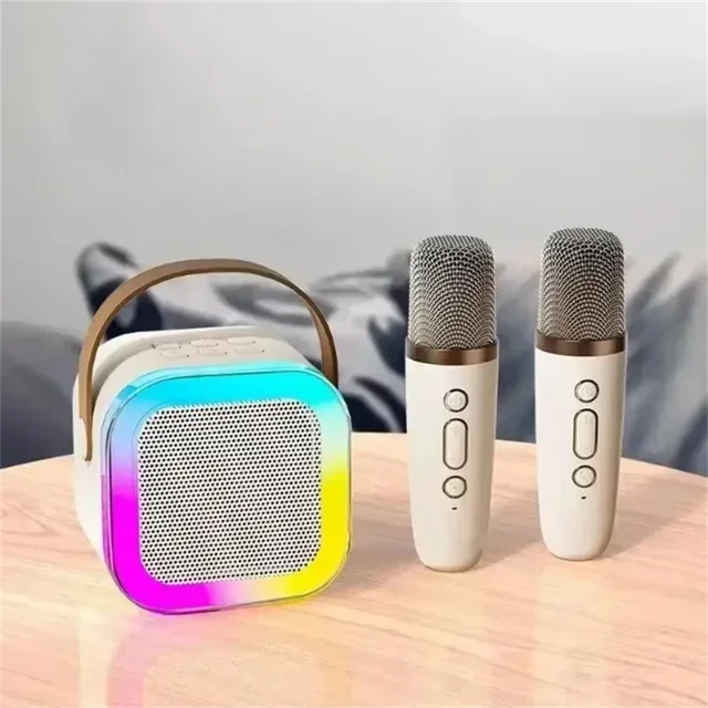 Karaoke machine Portable Bluetooth 5.3PA speaker system 2 unlimited microphones for family singing children Christmas gift HiFi
