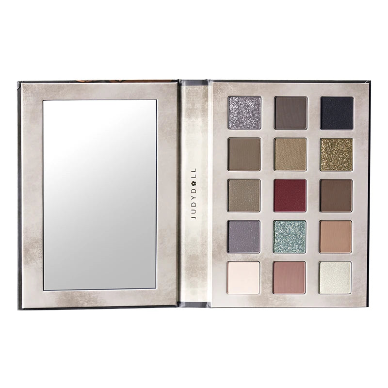 Judydoll Halloween Limited Fifteen-Color Eyeshadow Palette Daily Light Makeup Rose Matte Color Earth Color