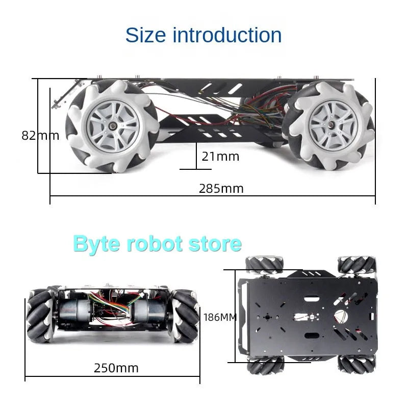 V3 Mecanum Wheel 25Kg Load RC Tank with 12V Motor Robot Car Chassis for Arduino Robot DIY Kit UNO/ESP32 Ps2 Programmable Robot